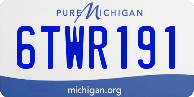 MI license plate 6TWR191