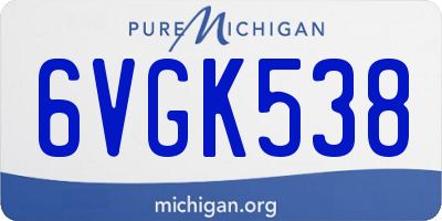 MI license plate 6VGK538