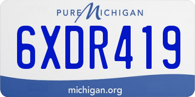 MI license plate 6XDR419