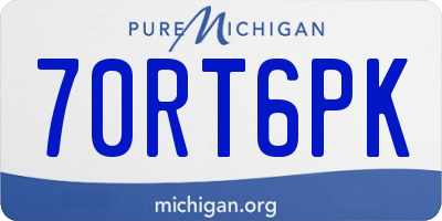 MI license plate 70RT6PK