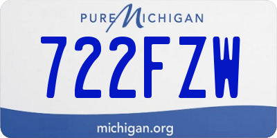 MI license plate 722FZW