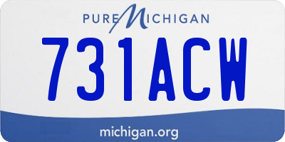 MI license plate 731ACW