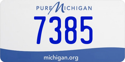 MI license plate 7385