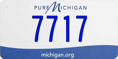 MI license plate 7717