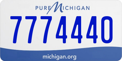 MI license plate 7774440