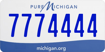 MI license plate 7774444