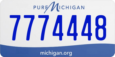 MI license plate 7774448