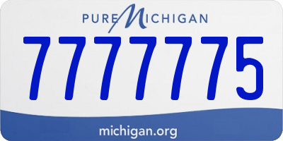 MI license plate 7777775