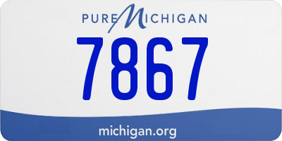 MI license plate 7867