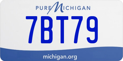 MI license plate 7BT79