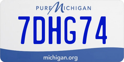 MI license plate 7DHG74