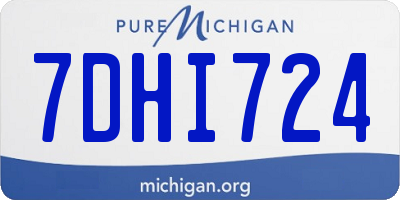 MI license plate 7DHI724