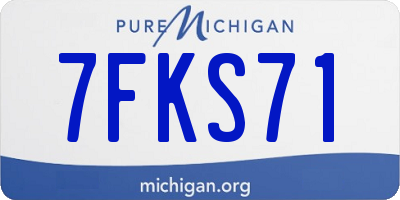 MI license plate 7FKS71