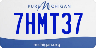 MI license plate 7HMT37