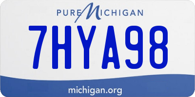 MI license plate 7HYA98