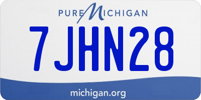 MI license plate 7JHN28