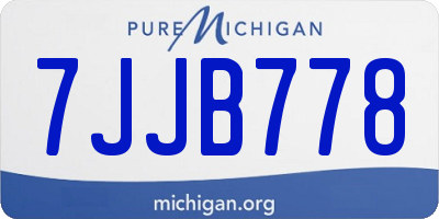 MI license plate 7JJB778