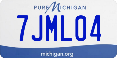 MI license plate 7JML04