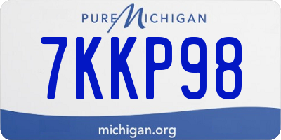 MI license plate 7KKP98