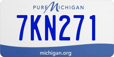 MI license plate 7KN271