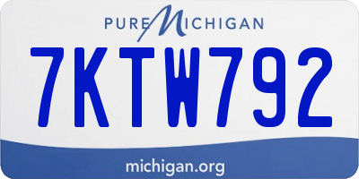 MI license plate 7KTW792