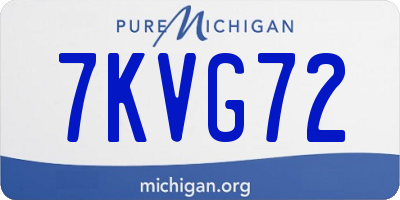 MI license plate 7KVG72