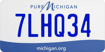 MI license plate 7LHQ34