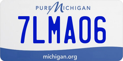 MI license plate 7LMA06