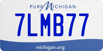 MI license plate 7LMB77