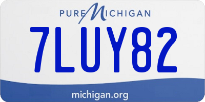 MI license plate 7LUY82