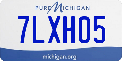 MI license plate 7LXH05