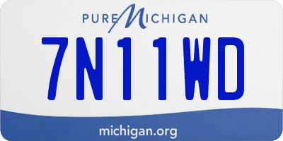 MI license plate 7N11WD