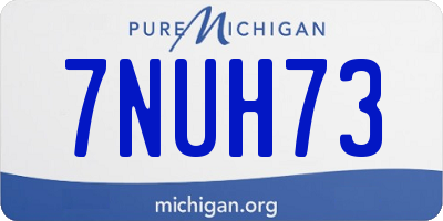 MI license plate 7NUH73