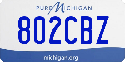 MI license plate 802CBZ