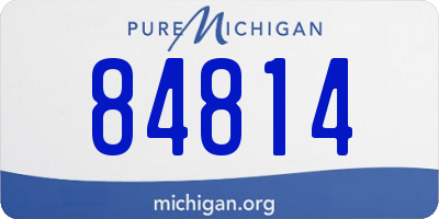 MI license plate 84814