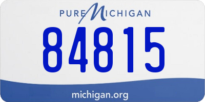 MI license plate 84815