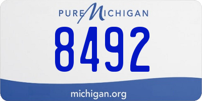 MI license plate 8492