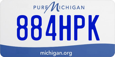 MI license plate 884HPK