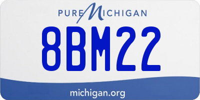 MI license plate 8BM22