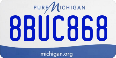 MI license plate 8BUC868