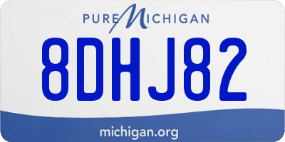 MI license plate 8DHJ82