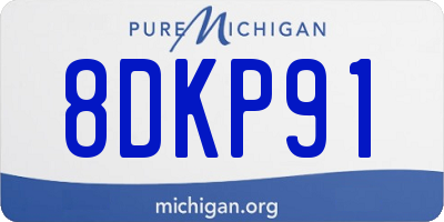 MI license plate 8DKP91