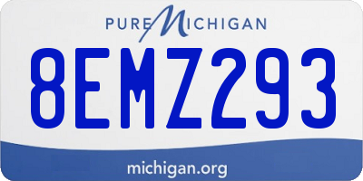 MI license plate 8EMZ293