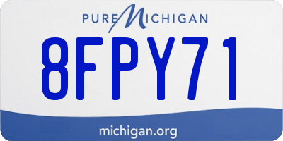 MI license plate 8FPY71