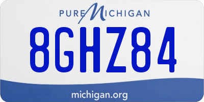 MI license plate 8GHZ84