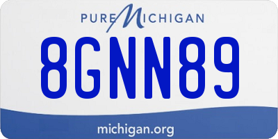 MI license plate 8GNN89