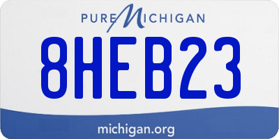 MI license plate 8HEB23