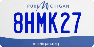 MI license plate 8HMK27