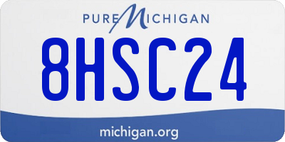 MI license plate 8HSC24