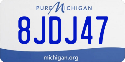 MI license plate 8JDJ47